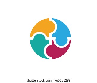 Adoption and community care Logo template vector icon