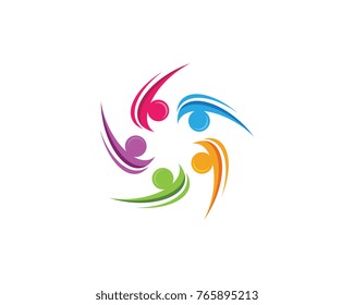 Adoption and community care Logo template vector icon