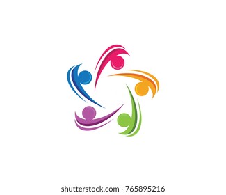 Adoption and community care Logo template vector icon