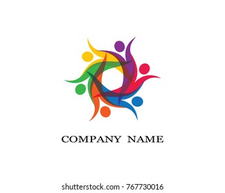Adoption and community care Logo template vector icon