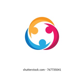 Adoption and community care Logo template vector icon