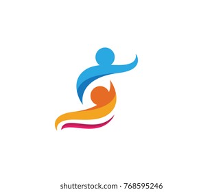 Adoption and community care Logo template vector icon