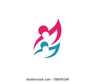 Adoption and community care Logo template vector icon