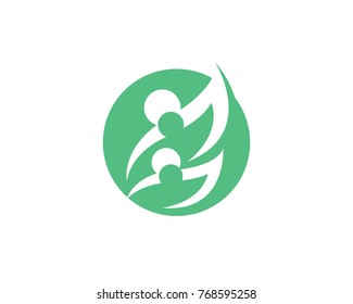 Adoption and community care Logo template vector icon