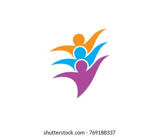 Adoption and community care Logo template vector icon