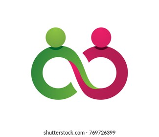 Adoption and community care Logo template vector icon