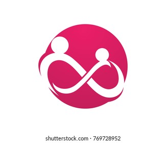 Adoption and community care Logo template vector icon