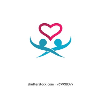 Adoption and community care Logo template vector icon