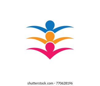 Adoption and community care Logo template vector icon