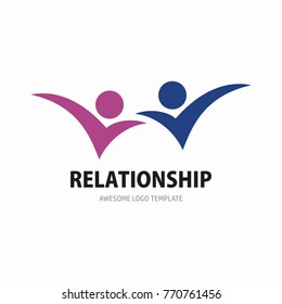 Adoption and community care Logo template vector icon