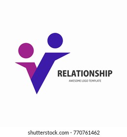 Adoption and community care Logo template vector icon