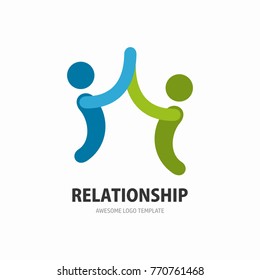 Adoption and community care Logo template vector icon