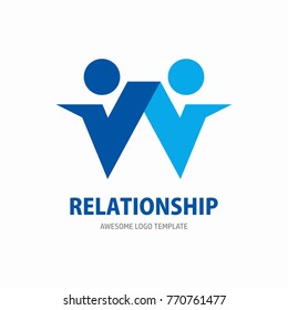 Adoption and community care Logo template vector icon