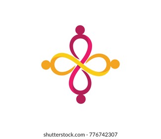 Adoption and community care Logo template vector icon