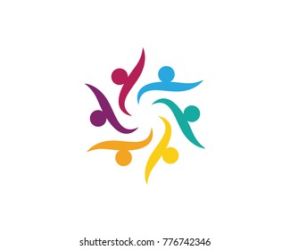 Adoption and community care Logo template vector icon