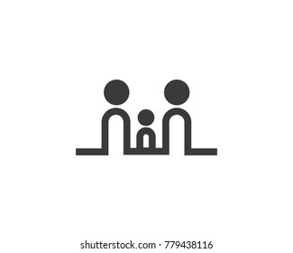 Adoption and community care Logo template vector icon
