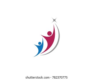 Adoption and community care Logo template vector icon
