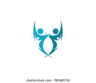 Adoption and community care Logo template vector icon