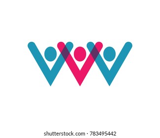 Adoption and community care Logo template vector icon