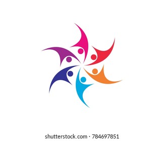 Adoption and community care Logo template vector icon