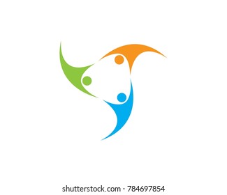 Adoption and community care Logo template vector icon