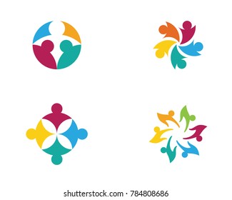 Adoption and community care Logo template vector icon