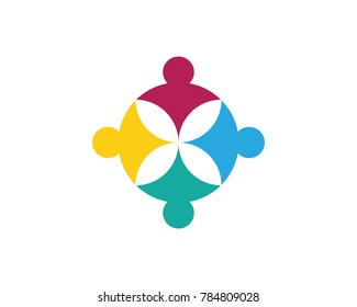 Adoption and community care Logo template vector icon