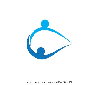 Adoption and community care Logo template vector icon