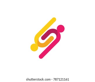 Adoption and community care Logo template vector icon