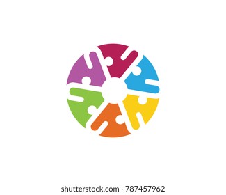 Adoption and Community care Logo template vector icon