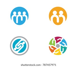 Adoption and Community care Logo template vector icon
