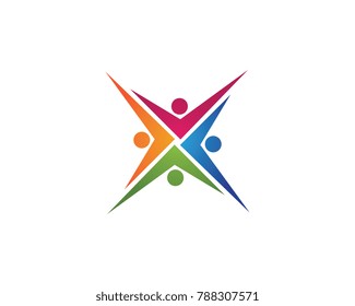 Adoption and Community care Logo template vector icon