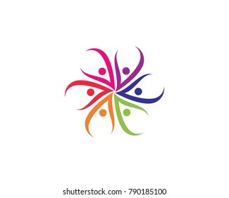 Adoption and community care Logo template vector icon