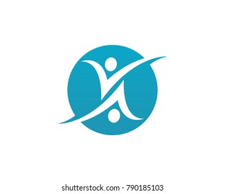 Adoption and community care Logo template vector icon