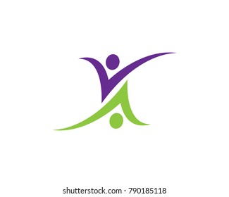 Adoption and community care Logo template vector icon