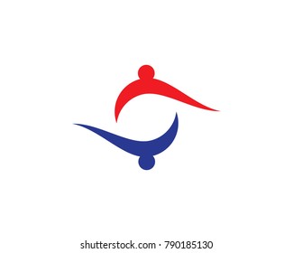 Adoption and community care Logo template vector icon