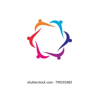 Adoption and community care Logo template vector icon