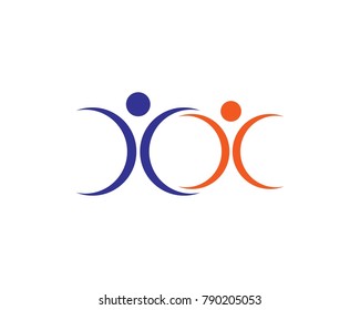 Adoption and community care Logo template vector icon