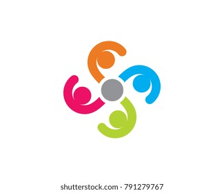 Adoption and Community care Logo template vector icon