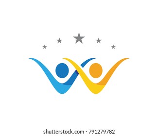 Adoption and Community care Logo template vector icon