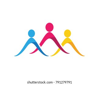 Adoption and Community care Logo template vector icon