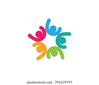 Adoption and Community care Logo template vector icon
