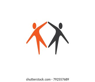 Adoption and community care Logo template vector icon