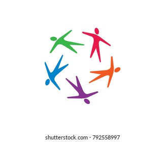 Adoption and community care Logo template vector icon