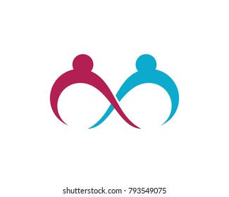 Adoption and community care Logo template vector icon