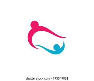 Adoption and community care Logo template vector icon