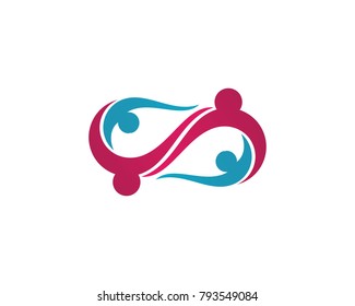 Adoption and community care Logo template vector icon