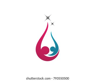 Adoption and community care Logo template vector icon