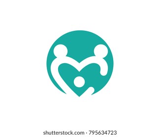 Adoption and Community care Logo template vector icon
