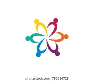 Adoption and Community care Logo template vector icon